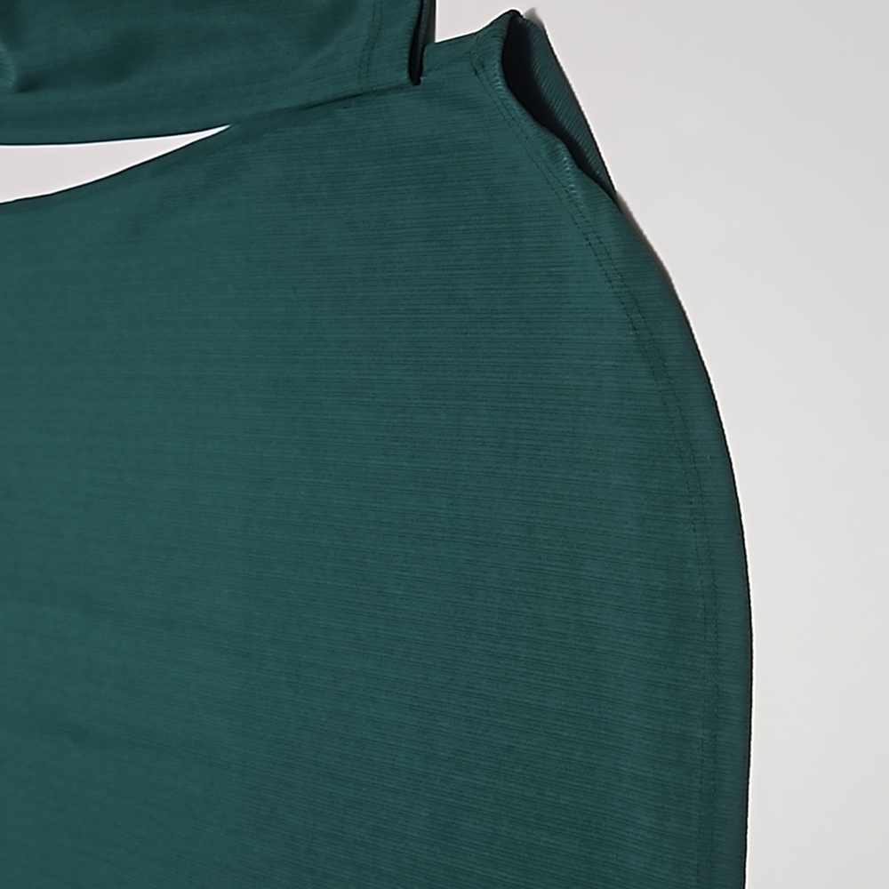 Casual Land Women's XL Green Ribbed Long Sleeve Stretch Pull Over Top #W-584 - Picture 11 of 14